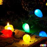 Christmas Light-Up Necklace with 12 LED Bulbs