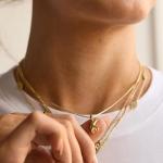 Gold-Plated Initial Necklace - Letter J Pendant