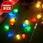 Christmas Light-Up Necklace with 12 LED Bulbs