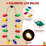 Christmas Light-Up Necklace with 12 LED Bulbs