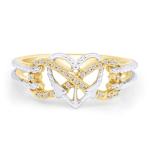 Infinity Heart Anchor Promise Ring with Diamond