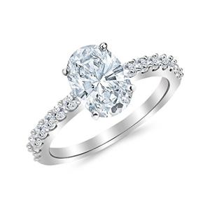 Lab Grown Oval Cut Diamond Engagement Ring