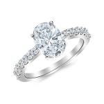 Lab Grown Oval Cut Diamond Engagement Ring