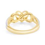 Infinity Heart Anchor Promise Ring with Diamond