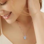 Heart Pendant Necklace with 'I LOVE YOU' Engraving