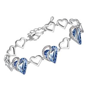 Infinity Love Heart Birthstone Bracelet for Women