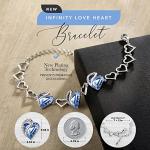 Infinity Love Heart Birthstone Bracelet for Women