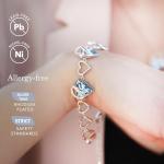 Infinity Love Heart Birthstone Bracelet for Women