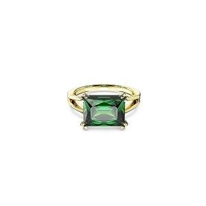 Swarovski Green Rectangular Cocktail Ring, Size 7