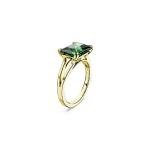 Swarovski Green Rectangular Cocktail Ring, Size 7