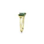 Swarovski Green Rectangular Cocktail Ring, Size 7