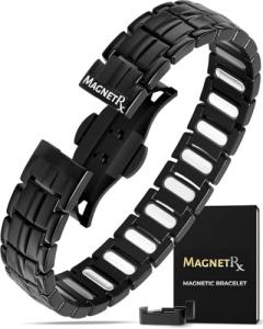 Men's Adjustable Titanium Magnetic Bracelet - Black