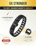 Men's Adjustable Titanium Magnetic Bracelet - Black