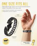 Men's Adjustable Titanium Magnetic Bracelet - Black