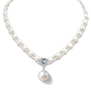 Elegant Pearl Necklace with Gold Plated Silver