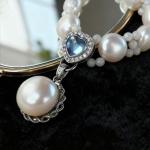 Elegant Pearl Necklace with Gold Plated Silver