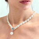 Elegant Pearl Necklace with Gold Plated Silver