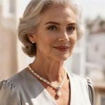 Elegant Pearl Necklace with Gold Plated Silver