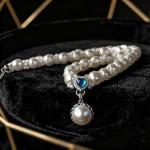 Elegant Pearl Necklace with Gold Plated Silver