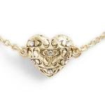 COACH Women's Quilted Heart Slider Bracelet