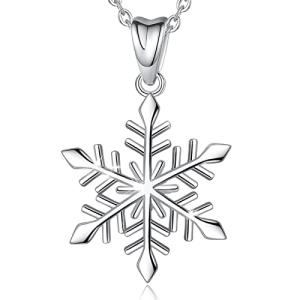 EUDORA Sterling Silver Snowflake Pendant Necklace