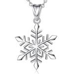 EUDORA Sterling Silver Snowflake Pendant Necklace