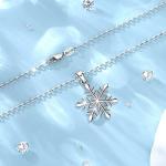 EUDORA Sterling Silver Snowflake Pendant Necklace