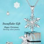 EUDORA Sterling Silver Snowflake Pendant Necklace