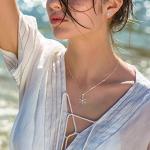 EUDORA Sterling Silver Snowflake Pendant Necklace