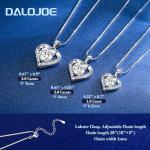 Moissanite Heart Necklace with 'I LOVE YOU' Engraving