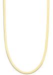 Miabella 18Kt Gold Plated Herringbone Chain Necklace