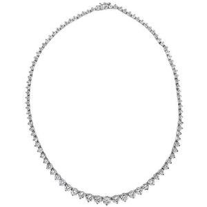 Platinum Plated Sterling Silver Riviera Necklace Set