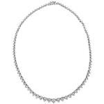 Platinum Plated Sterling Silver Riviera Necklace Set