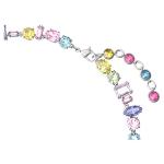 Swarovski Multicolored Gem Necklace with Rhodium Finish