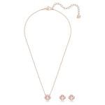 Swarovski Pink Crystal Necklace and Earring Set