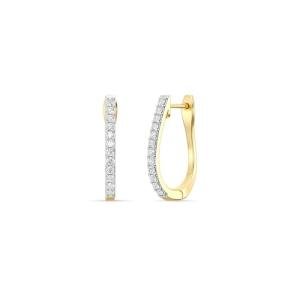 Elegant Lab-Grown Diamond Hoop Earrings in Gold