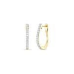 Elegant Lab-Grown Diamond Hoop Earrings in Gold
