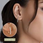 Elegant Lab-Grown Diamond Hoop Earrings in Gold