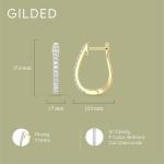 Elegant Lab-Grown Diamond Hoop Earrings in Gold