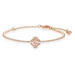 Swarovski Pink Clover Bangle Bracelet in Rose Gold