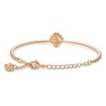 Swarovski Pink Clover Bangle Bracelet in Rose Gold