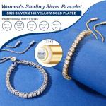 Adjustable Moissanite Tennis Bracelet in Yellow Gold