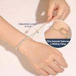 Adjustable Moissanite Tennis Bracelet in Yellow Gold