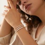 Adjustable Moissanite Tennis Bracelet in Yellow Gold