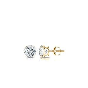 Lab Grown Diamond Stud Earrings in 14k Yellow Gold