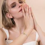 Citrine Infinity Link Bracelet in Sterling Silver