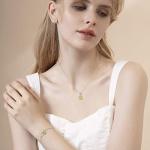 Citrine Infinity Link Bracelet in Sterling Silver