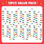 12PCS LED Christmas Necklace for Holidays and Parties