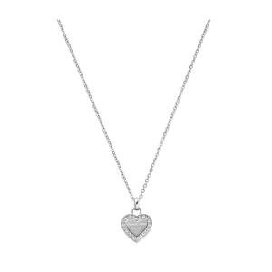 Michael Kors Silver Heart Pendant Necklace for Women