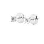 14K White Gold Emerald Cut Lab Grown Diamond Studs